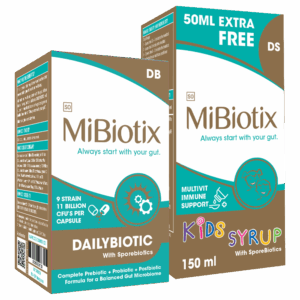 COMBO DEAL Mibiotix Dailybiotic and Mibiotix kids syrup