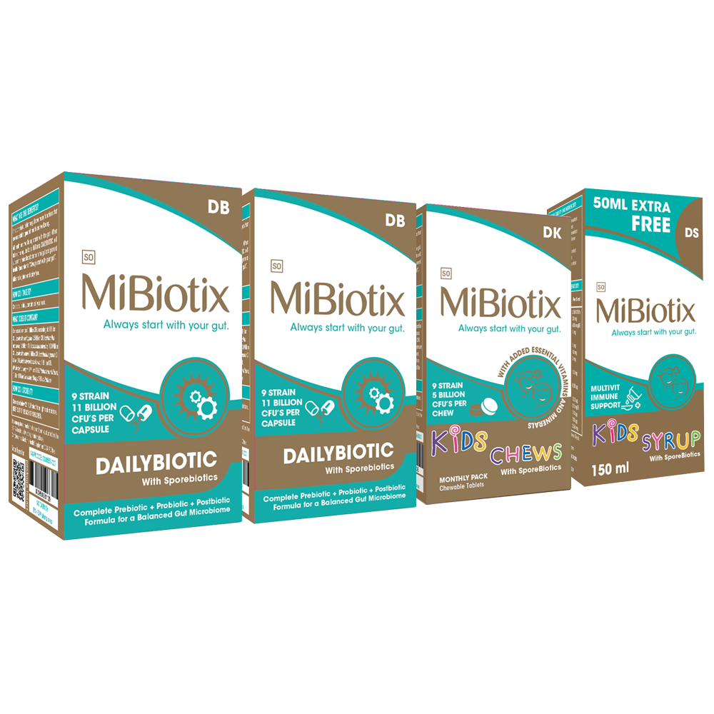 11. Family Pack - MiBiotix DAILYBIOTIC, KIDS SYRYP & KIDS CHEWS